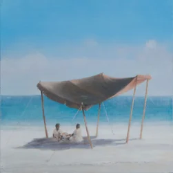 Strandsátor, 2012 (akril, vászon)